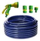 Manguera De Riego Trenzada C/ Pistola Multivia 1/2  X 15mts Azul