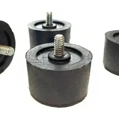 Pata Tope De Goma Con Tornillo 1/4 X 4 Unidades