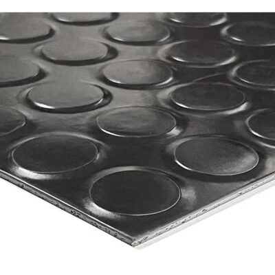 Piso Goma Baldosa Indelval Clasic Negro Saldo 50x50 1m2 3mm