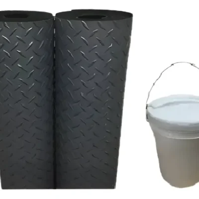 Combo Piso Semilla Gris  Simil Goma 7.5m2 + Adhesivo!!