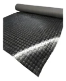 Piso De Goma/pvc Moneda 3mm 1mt Ancho Alto Transito Negro Moneda