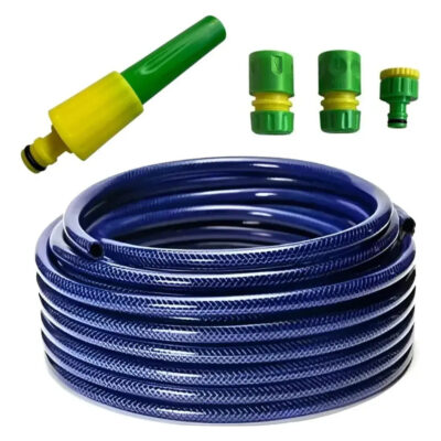 Manguera De Riego Trenzada Con Accesorios 1/2  X 20mts Azul