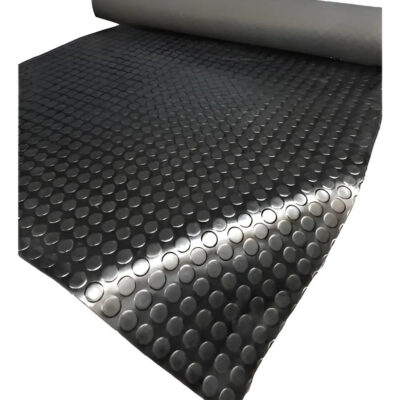 Piso De Goma Moneda Negro 1.40mt X 5mt 3mm Esp (no Pvc) Negro