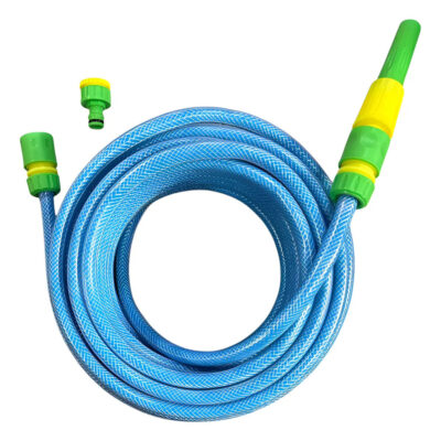 Manguera De Riego 1/2 Reforzada X 15mts + Accesorios Premium Celeste