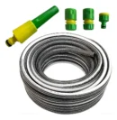 Manguera Riego 1/2 X 25mts Anticolapso Trenzada + Accesorios