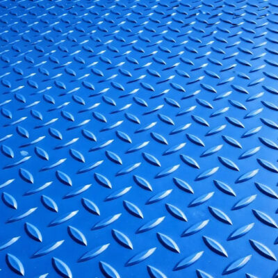 Piso Goma/pvc Semilla Melon Ignifugo 3mm Azul 1m Ancho X 5mt Azul Semilla