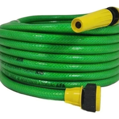 Manguera De Riego Reforzada Con Accesorios 30mts + Soporte