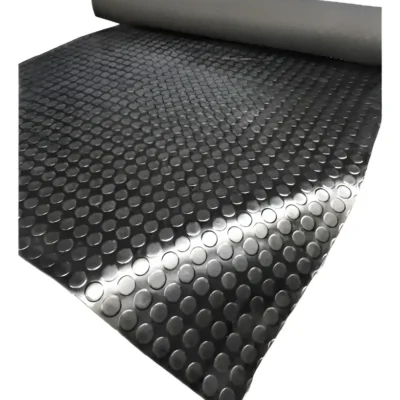 Piso De Goma/pvc Moneda 3mm 1,20x10mts Alto Trans Gimnasios Negro Moneda