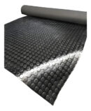 Piso De Goma/pvc Moneda 3mm 1,2mts De Ancho Alto Transito Negro Moneda