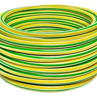 Manguera De Riego 1 Pulgada Pvc Virgen Reforzada Rollo 25mts Verde Y Amarillo