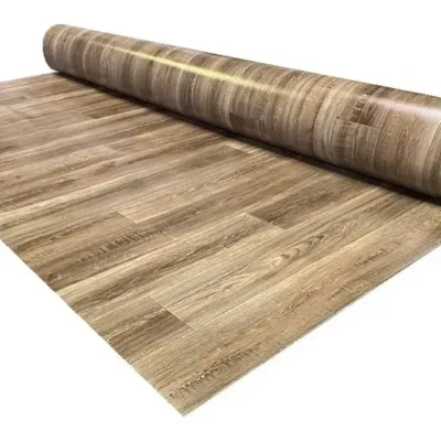 Piso Vinílico Símil Goma Madera Rollo X 10m2 Espesor 1.2