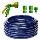 Manguera De Riego Trenzada C/ Pistola Multivia 1/2  X 50mts Azul