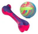 Pelota Y Hueso De Caucho Goma Combo Juguete (dep) Multicolor