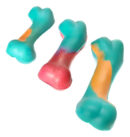 Juguete Para Perros De Goma. Hueso Chico X 3u Caucho Natural Multicolores