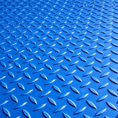 Piso Goma/pvc Semilla Melon Ignifugo 3mm Azul 1m Ancho X M2 Azul Semilla