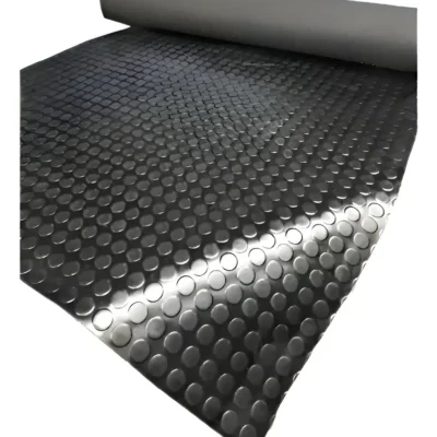 Piso De Goma/pvc Moneda 3mm 1,20x5mts Alto Transito Gimnasio Negro Moneda