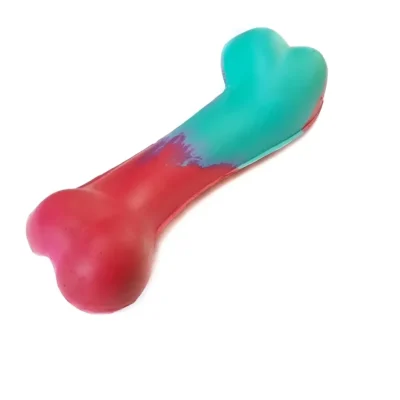 Juguete Para Perros De Goma Hueso Chico Caucho Natural Multicolores