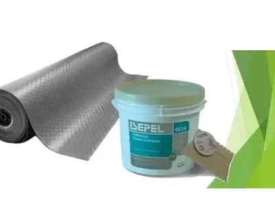 Combo Piso Moneda Gris Simil Goma 15m2 + Adhesivo!