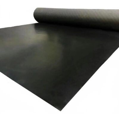 Pisos De Goma Odranid Negro Liso 3mm X 10m2
