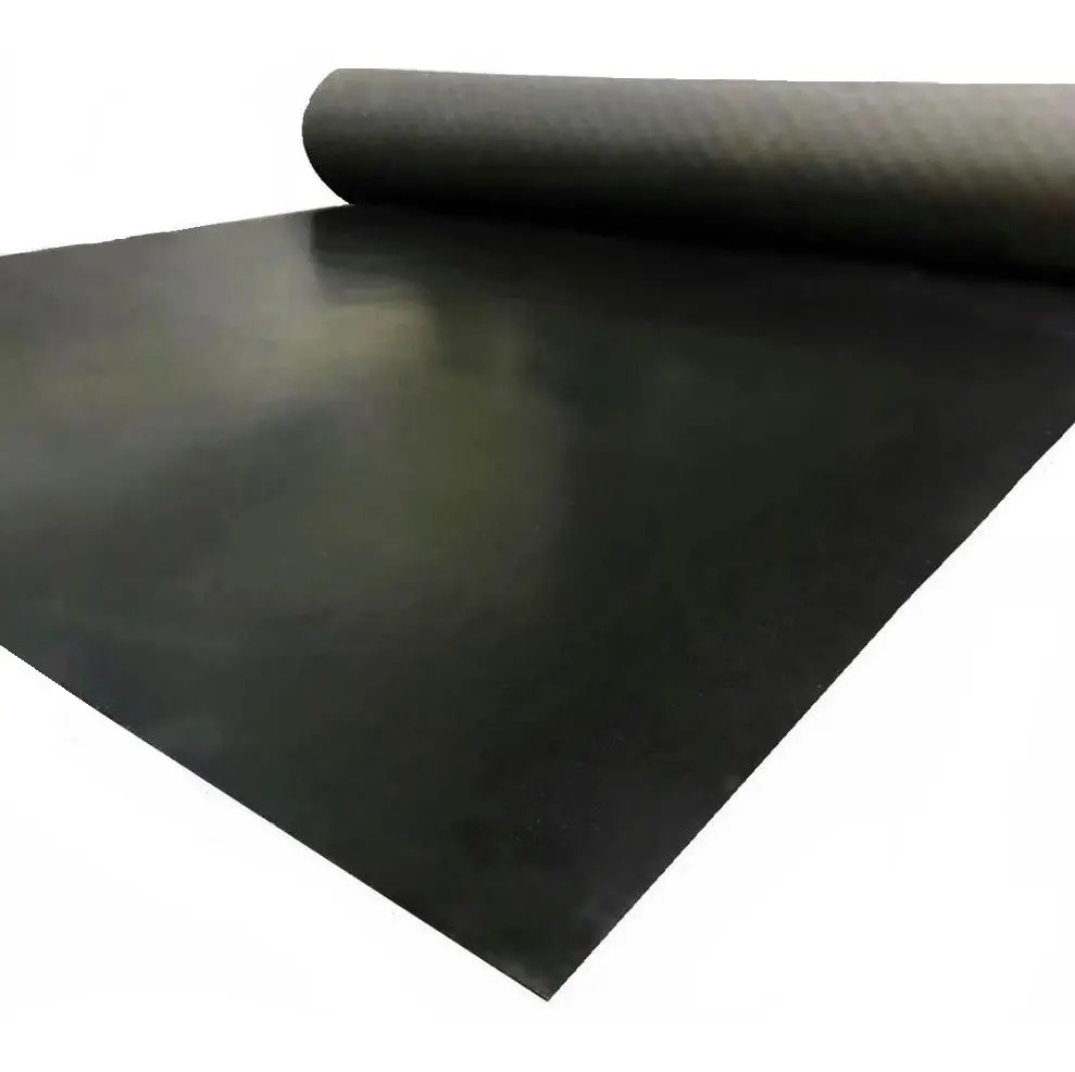 Pisos De Goma Odranid Negro Liso 3mm X 10m2