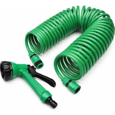 Manguera De Riego Espiral Kit + Pistola 7.5 Mts + Accesorios