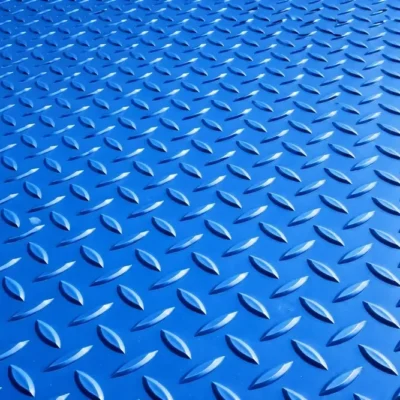 Piso Goma/pvc Semilla Melon Ignifugo 3mm Azul 1x15mt (rollo) Azul Semilla