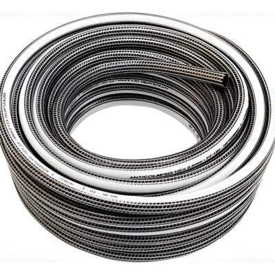 Manguera Riego Anticolapsable 3/4 25 Mts Reforzada Premium Gris