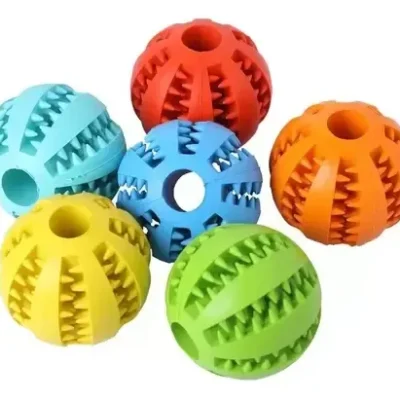 Juguete Mordillo Perros Pelota Porta Alimento Premium 6cm