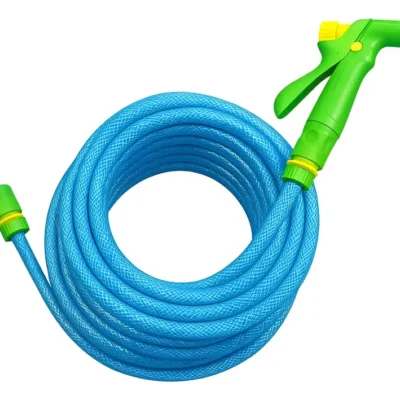 Manguera De Riego 1/2 Reforzada X 30mts + Kit De Accesorios Celeste