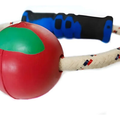 Juguete Para Perro De Goma Tirador Con Pelota Caucho Natural Multicolor