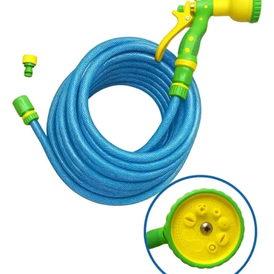 Manguera De Riego 1/2 Reforzada X 20mts + Accesorios Premium Celeste