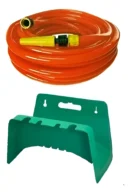 Manguera De Riego 1/2 X 20mts + Soporte Porta Manguera      Naranja