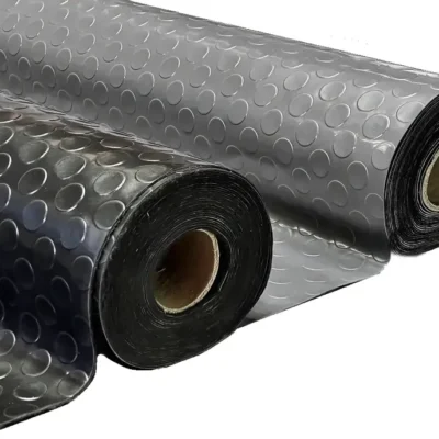 Piso Moneda Negro Simil Goma 15m2 Espesor 1,2mm. Pvc