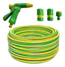 Manguera Riego 3/4 Reforzada X 15 Mts + Accesorios Pistola R Verde Y Amarillo