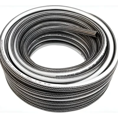 Manguera Riego Anticolapsable 3/4 50 Mts Reforzada Premium Blanco Y Negro