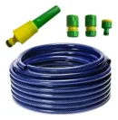 Manguera De Riego 3/4 Trenzada Reforzada X 15mts + Accesorio Azul