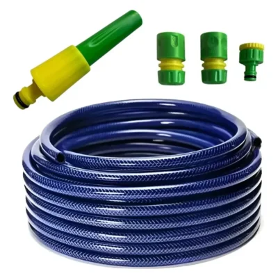 Manguera De Riego 3/4 Trenzada Reforzada X 15mts + Accesorio Azul