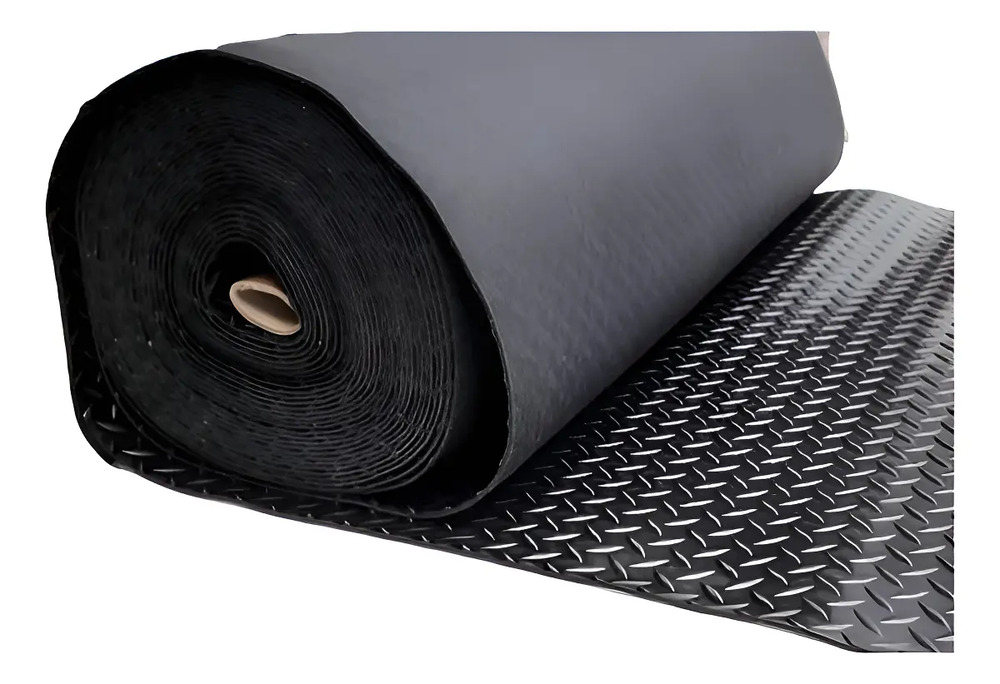 Piso De Goma/pvc Semilla Negro 3mm X 1mt Ancho Alto Transito Negro Semilla