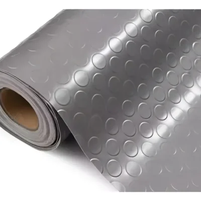 Piso De Goma/pvc Moneda 3mm Gris 1,20x15mts Oficina Gimnasio Gris Moneda