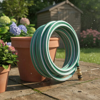 Manguera Riego Jardin Reforzada 1/2 13mm X 25 Mts Rollo Mc Verde Oscuro