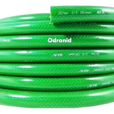 Manguera Riego Pvc 3/4 25m Reforzada Trenzada Odranid Jardín Verde