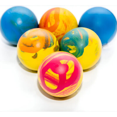 Pelota De Goma Caucho Maciza Para Perros 5cm X 6 Unidades Multicolor