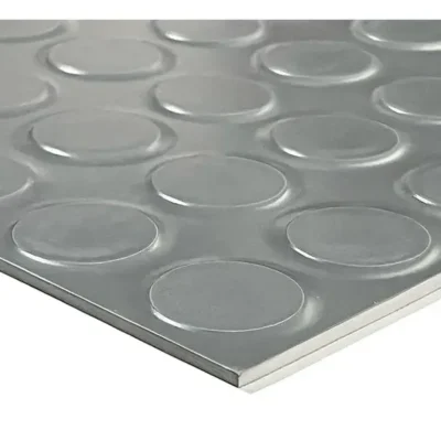 Piso Goma Baldosa Indelval Clasic Gris Saldo 50x50 3mm (x1u)