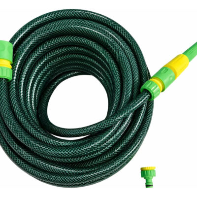 Manguera De Riego 3/4 Trenzada Reforzada X 50mts + Accesorio Verde