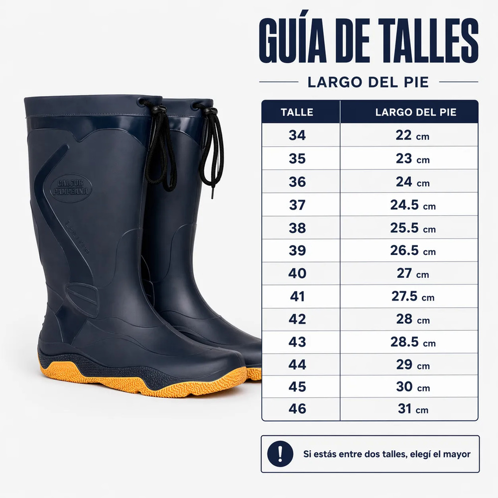 Bota Lluvia Náutica Marine Calfor Pampeana Cuello Cordon(dep - Image 12